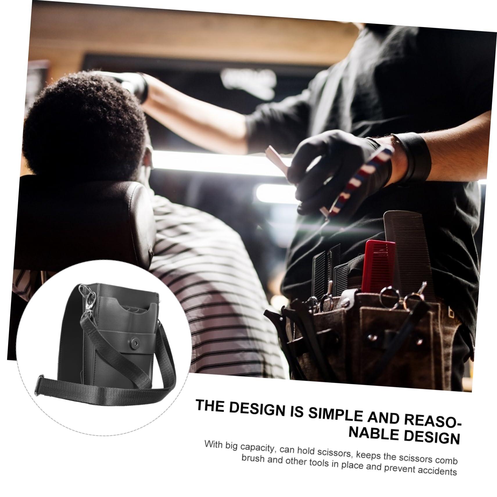 Baluue Baluue Scissors Fanny Pack Hair Stylist Tool Holder Hair Scissor Pouch Hairdressing Pouch Belt Tool Hairdresser Bag for Supplies Shear Holder Pouch Grey Leather