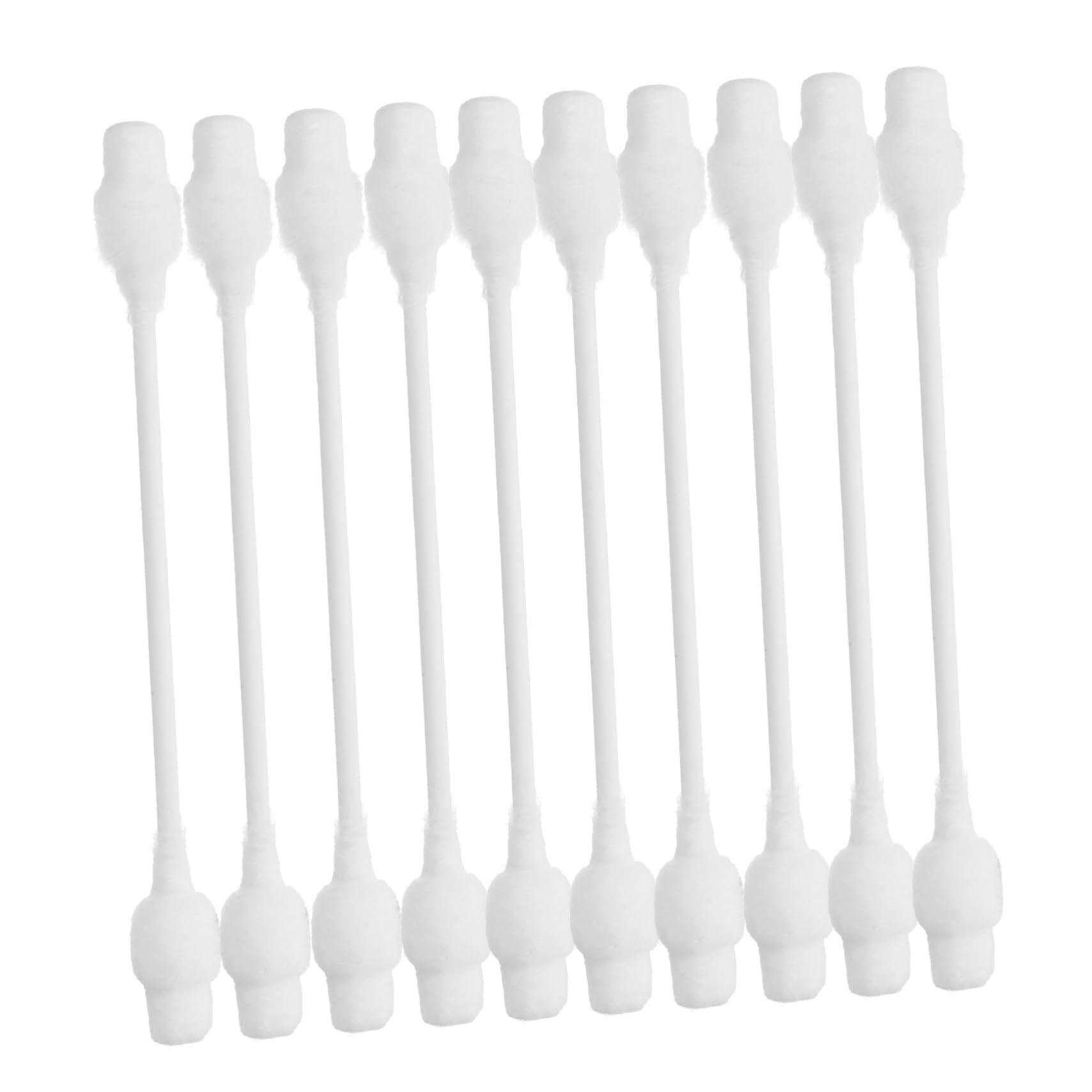 GLEAVI 100pcs Double Ended Cotton Wwabs Ear Wax Cotton Swab Baby Safety Cotton Bud Stick Swab Baby Ear Wax Cleaner Toddler Cotton Swab Large Tips Design Swab Ear Cotton Stick Earpick Swab
