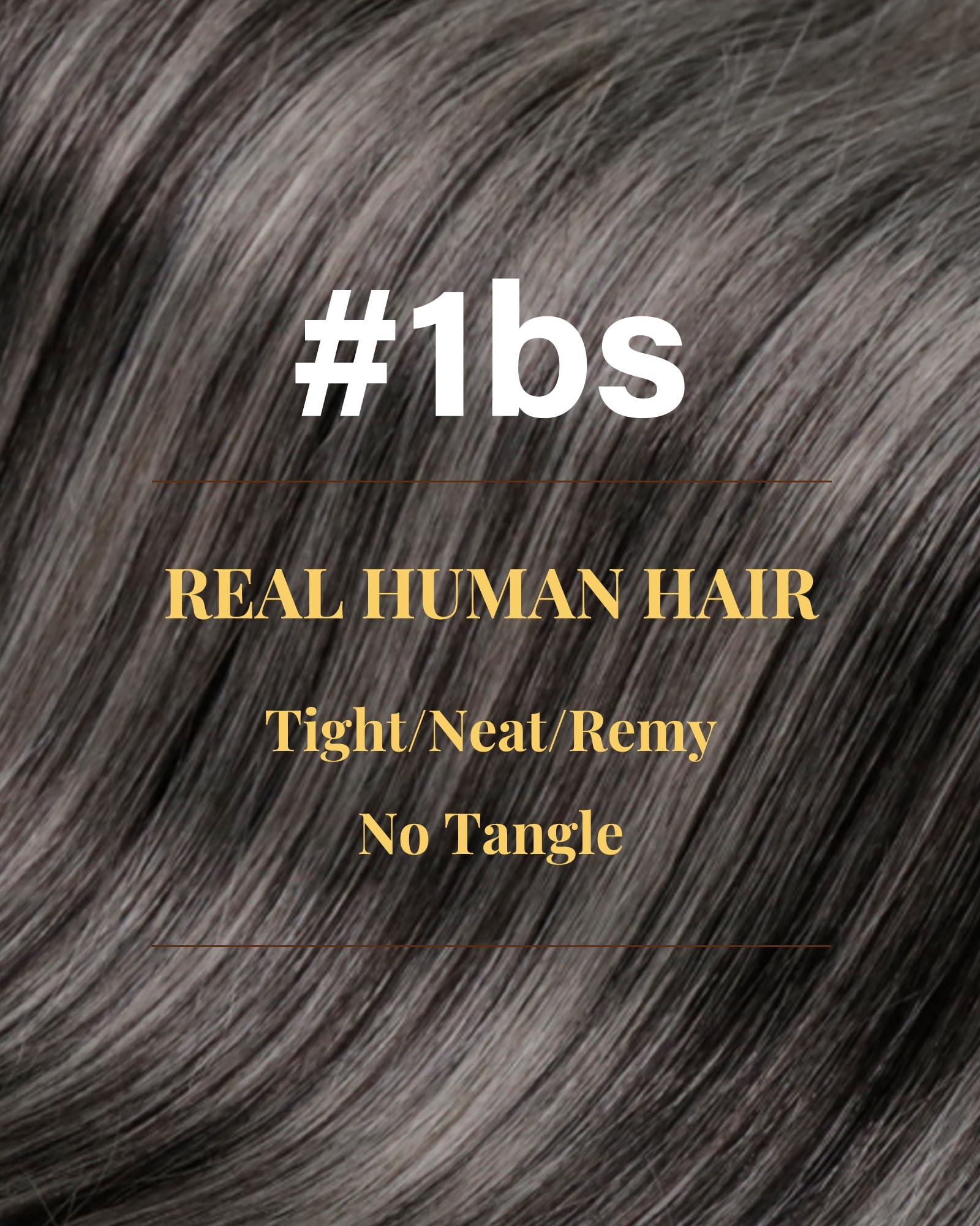 Hetto Hetto Micro Loop Hair Extensions Real Human Hair Ombre Black to Silver Remy Micro Beads Hair Extensions Natural Micro Link Hair Extensions Human Hair for Women 18 Inch 50g 50s