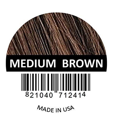 SAMSON HAIR FIBERS Samson Hair Fibers for Thinning Hair - 100% Undetectable Natural Formula - Completely Conceals Hair Loss in Seconds. Covers bald spots. Thicken your hair instantly - 25 Grams Refill (MED. BROWN)