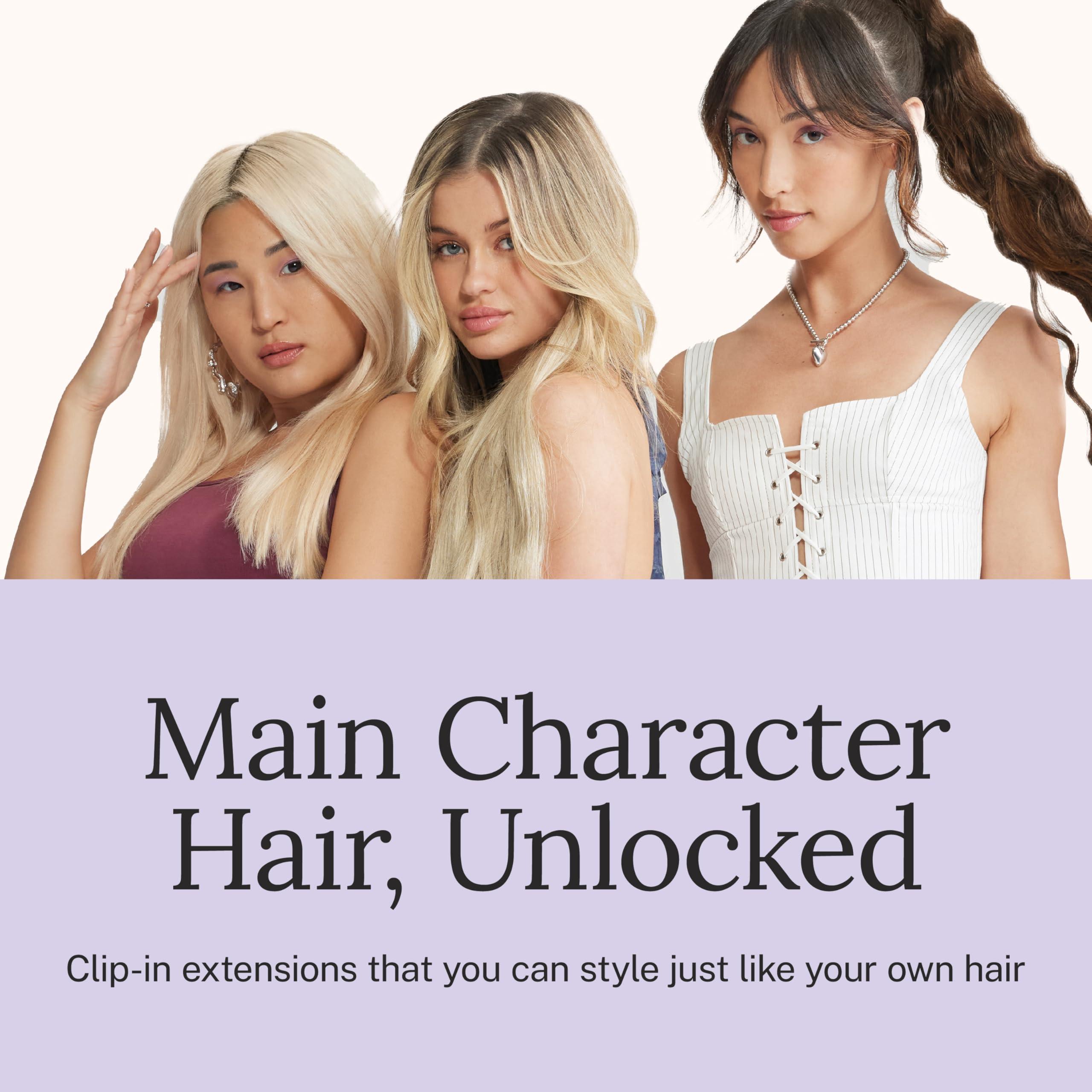 Zala Zala Clip In Hair Extensions - 100% Remy Human Hair - Natural, Silky & Straight Discreet Clip in Extensions - Blend Easy into Natural Hair - 5 Piece Set, in Rich Mocha (85g / 16 inch)