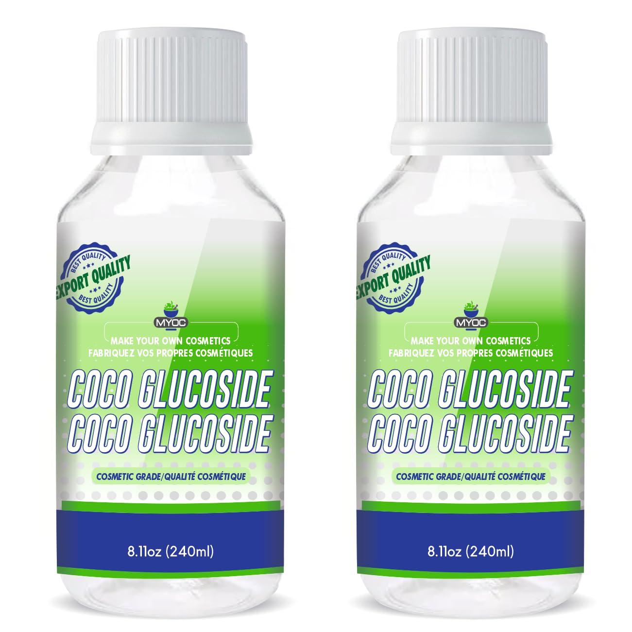 MYOC MYOC Coco-Glucoside, Natural Surfactant for Skin, Shampoo, Body Wash, Shower Gel, Coco Glucoside Bulk /8.11 FL Oz (240 ml)/ Pack of -2