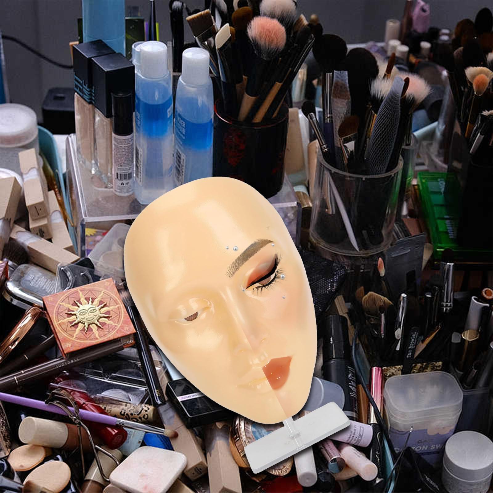 CHADWICK CHADWICK 5D makeup Practice Face Board, Silicone Makeup Mannequin Face, Reusable Beginner Practice Eye Makeup Face for Makeup Artist, Girl\'s Gift Or Professionals (light)