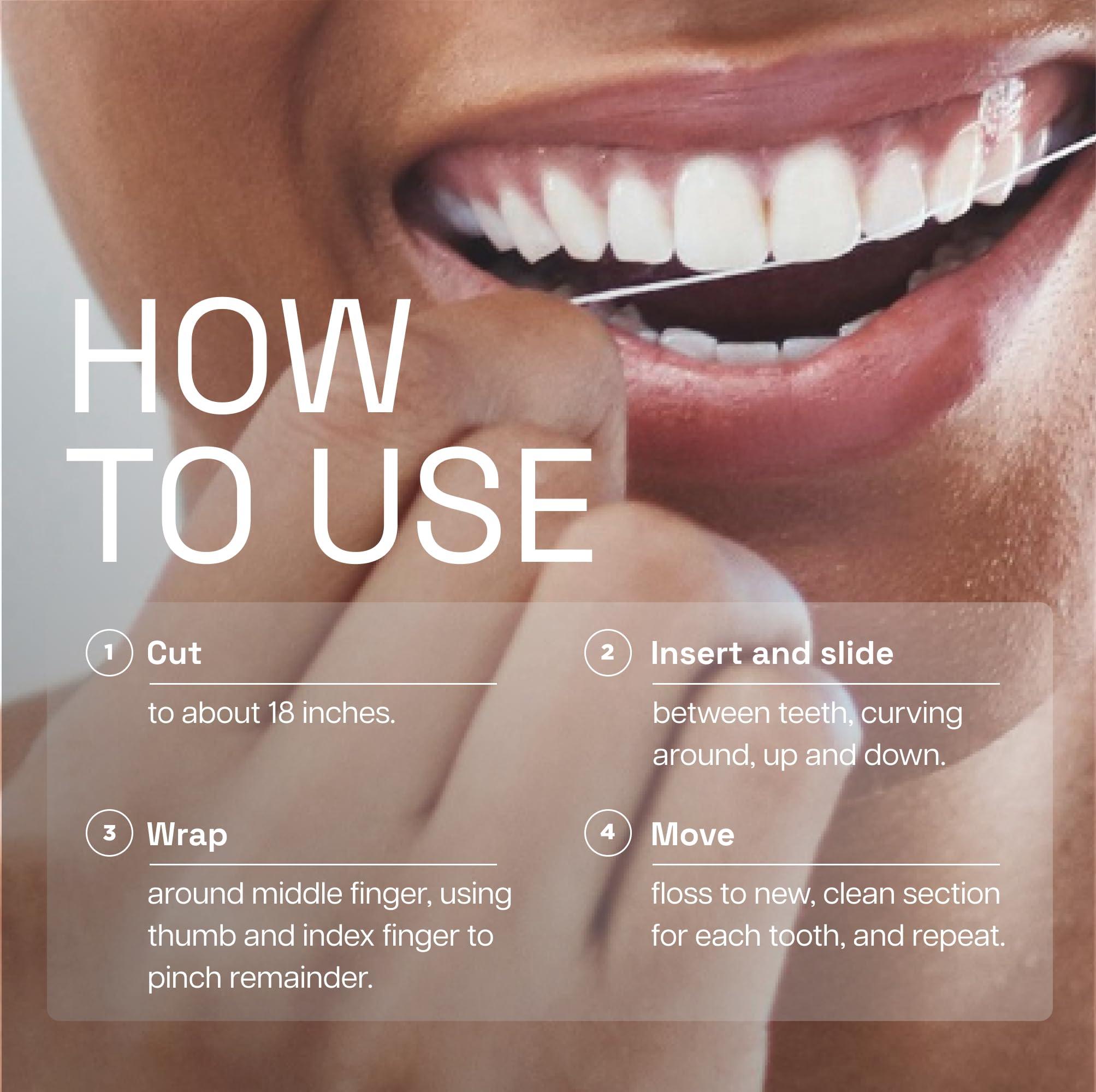 Reach REACH Waxed Dental Floss, Mint, Plaque Remover for Teeth, Shred Resistant, Floss Slides Smoothly, Easy to Use, Waxed, Deep Cleaning Teeth, Oral Care, PFAS Free, for Adults & Kids, 6 Pack, 55 yd