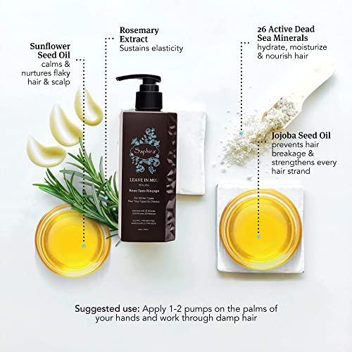 Saphira Saphira Hydrating Leave-In Conditioner Mineral Mud, Styling and Healing Leave-In Conditioner for Dry Damaged Hair, Strengthening, No Rinse Hair Repair Therapy, Sulfate-Free, Paraben-Free, 8.5 Ounce