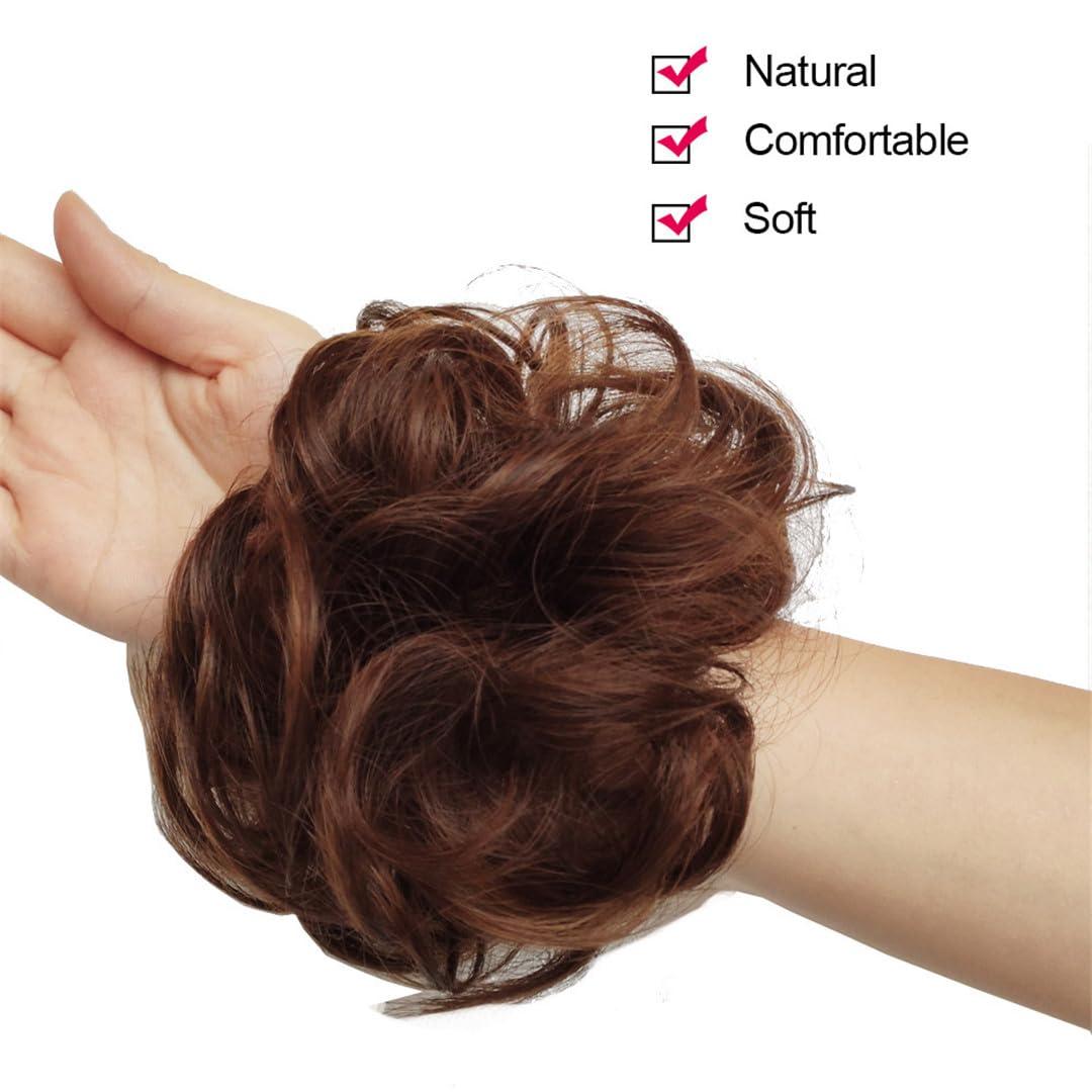 Wjnvfioo Bun Chignon Hair Pad Elastic Hair Rope Band Synthetic Hairpiece Hair Accessories For Women