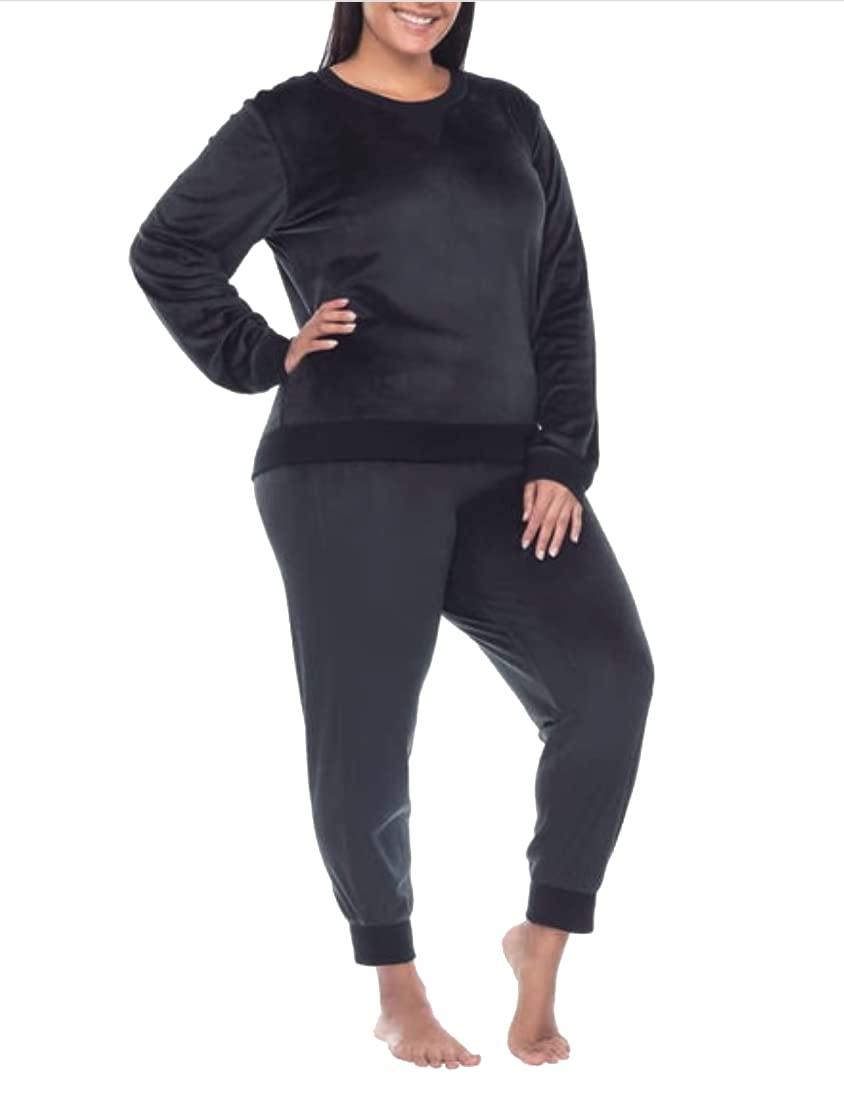 Honeydew Honeydew Women\'s 2 Piece Super Soft Fleece Lounge PJ Set (as1, alpha, 2x, regular, regular, Navy)