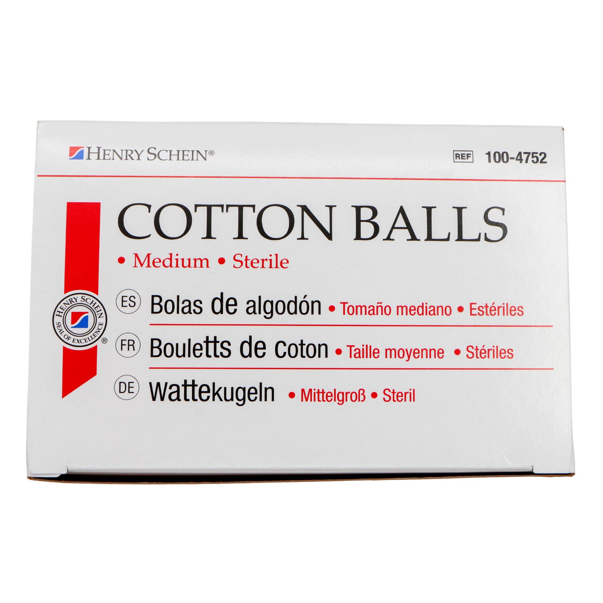 Henry Schein Henry Schein Cotton Ball, Sterile Medium, 500 / Box, 8 Boxes/Case