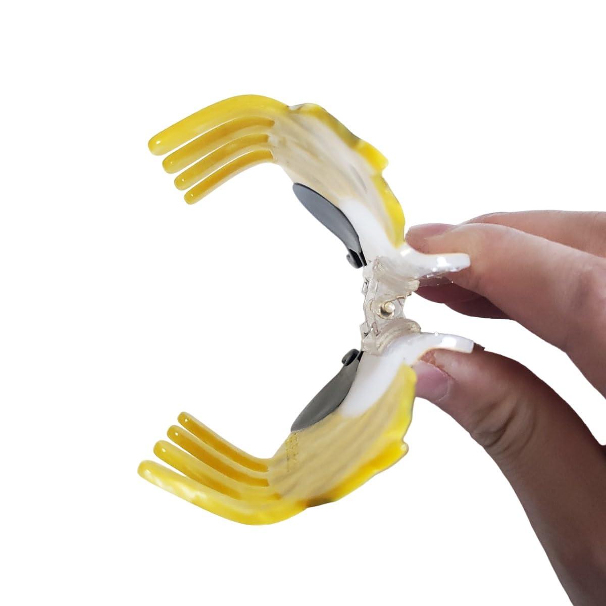 Clip Sugar Novelty Bee Hair Clip,Acetate Claw Clips,Hair Clips for Women,Yellow