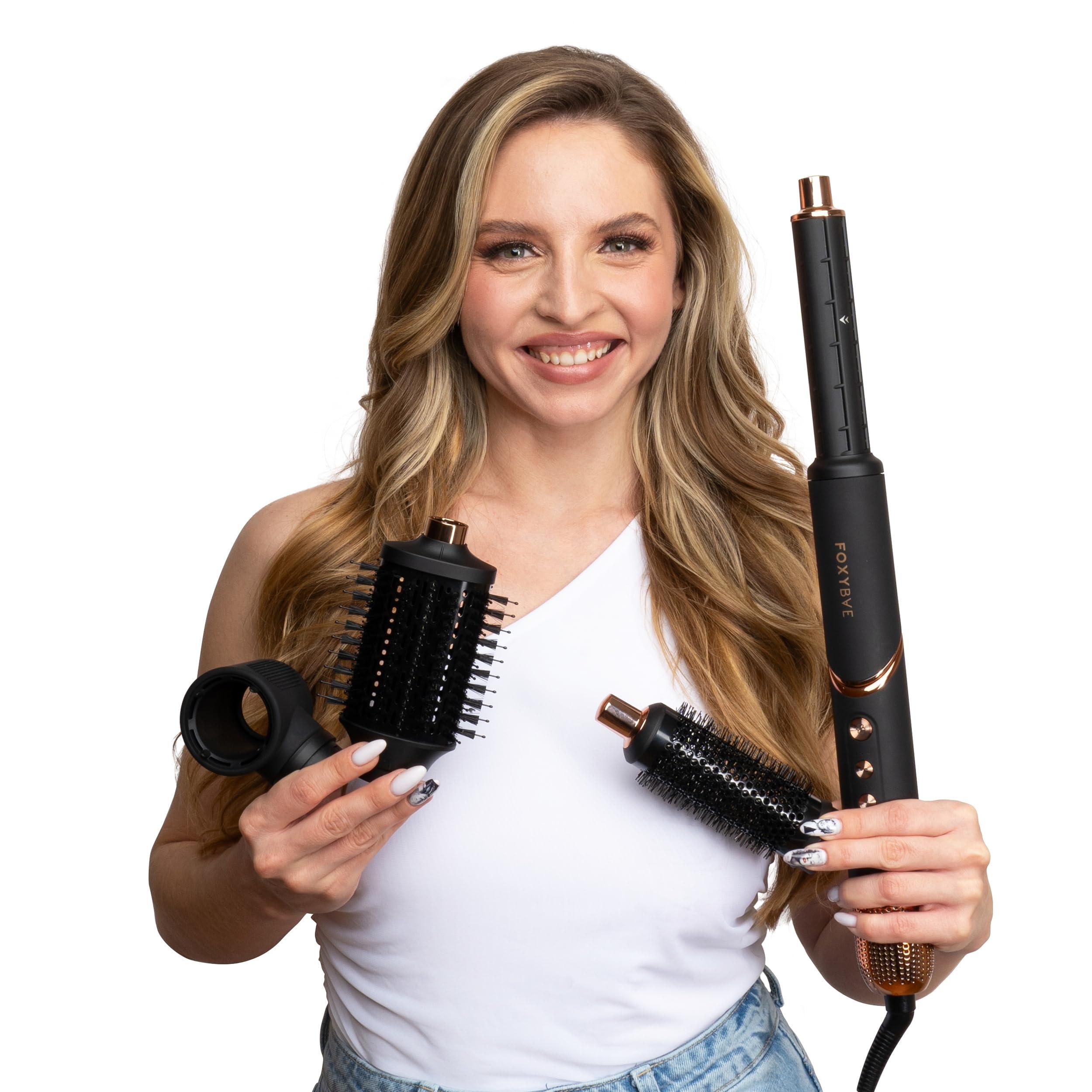 FoxyBae FoxyBae Premium Texture & Styling Duo - Super Styler Pro 5-in-1 Hair Wand Set Black Rose-Gold & Biotin Sea Salt Spray