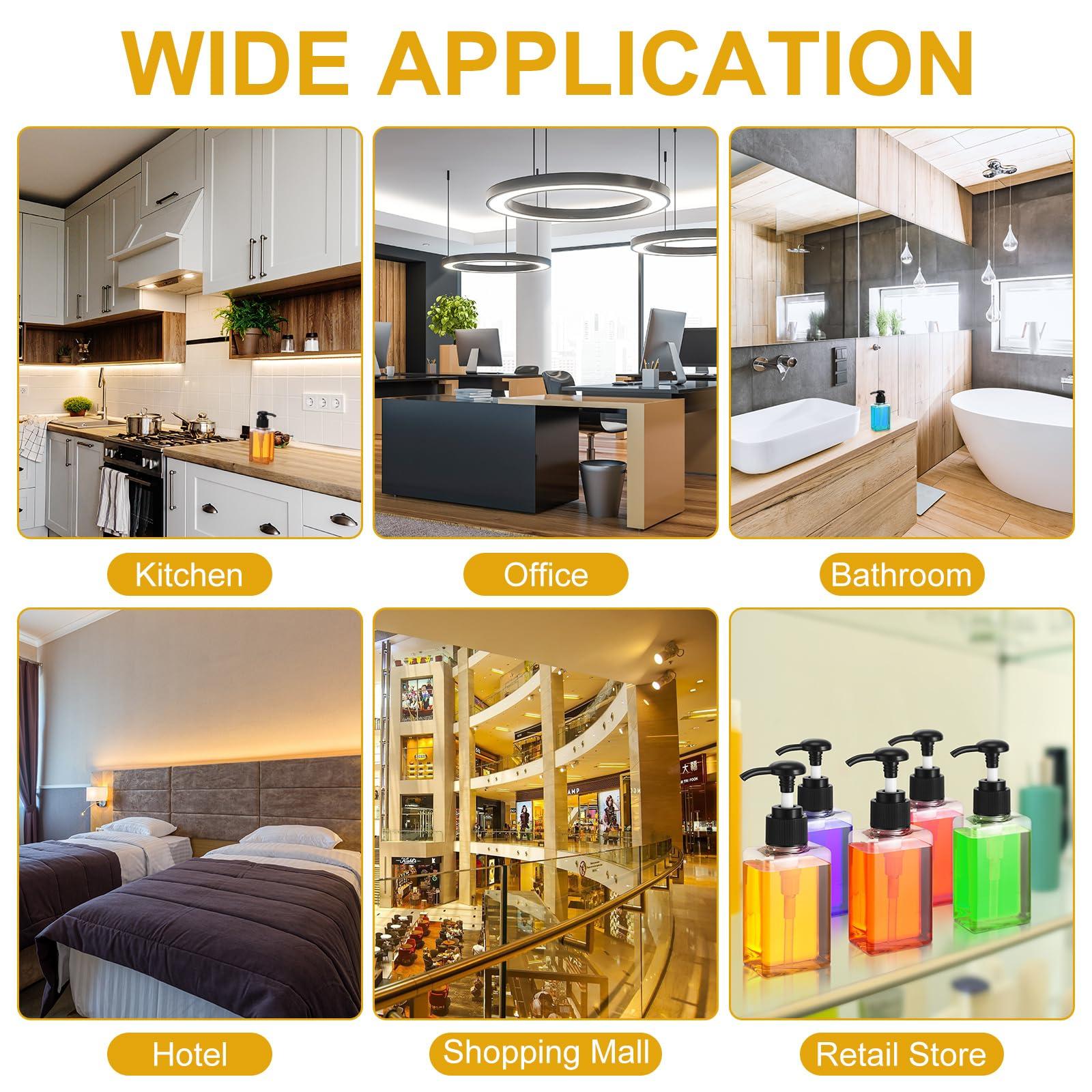 Domensi Domensi 100ml /3.4 oz Pump Bottle Mini Travel Bottles Small Dispenser Bottles Plastic Pump Lotion Dispenser Empty Bottle Square Dispenser Travel Size Containers Toiletries