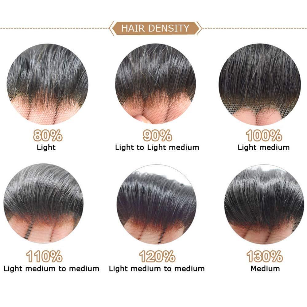 Fancyhair Mens Toupee Human Hair Replacement Systems Full French Lace Toupee For Men European Remy Human Hair Pieces All Swiss Lace Grey Brunette Blonde Wavy Mens Wig Unit 8\"x10\" #630 Light Brown with 30% Gray-100% density