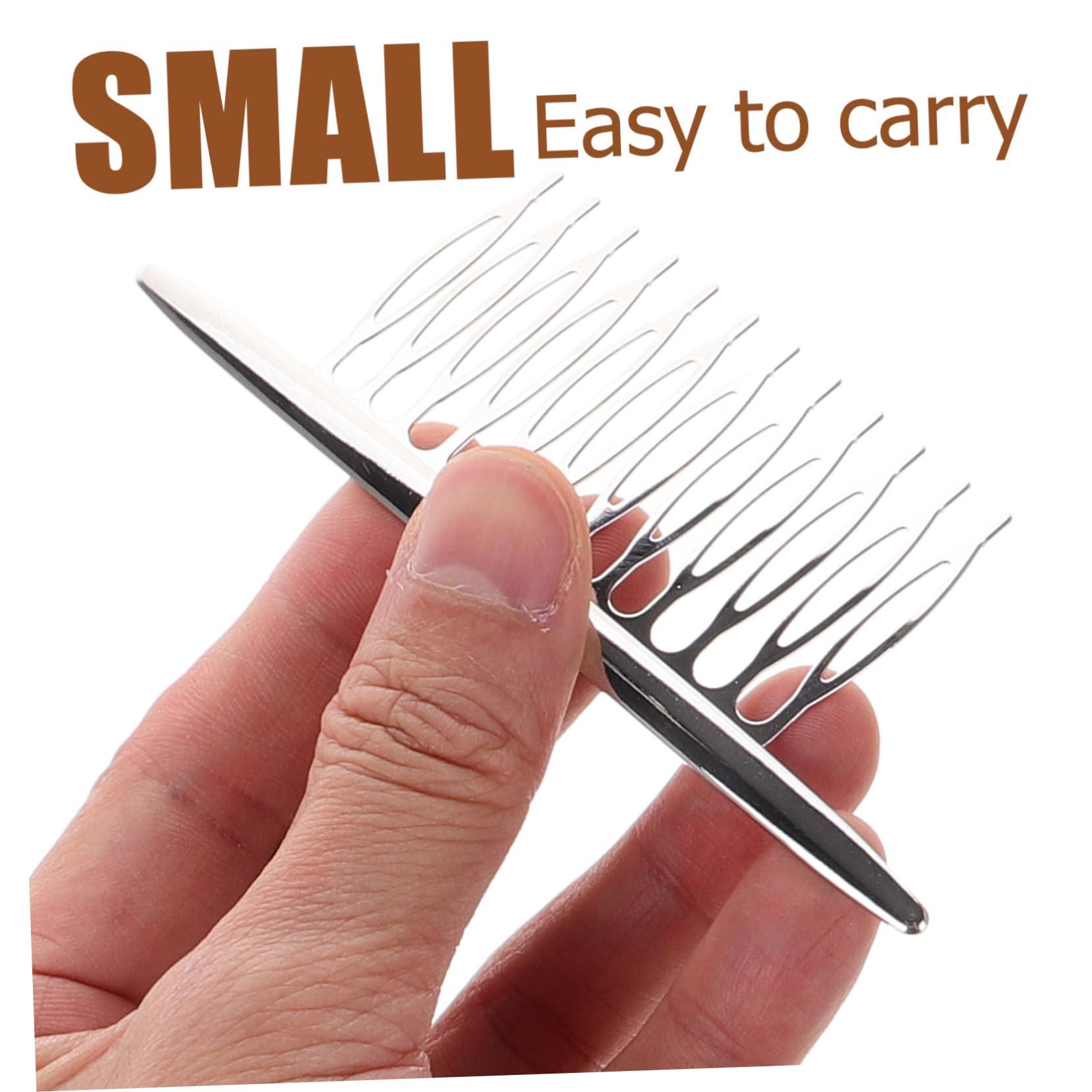 MERRYHAPY MERRYHAPY 2pcs Simple Alloy Comb Styling Hair Clips Womens Hair Accessories Side Comb Hair Clip Cellulose Combs Barrettes for French Hair Side Combs Hair Comb for Women Side Comb Clip