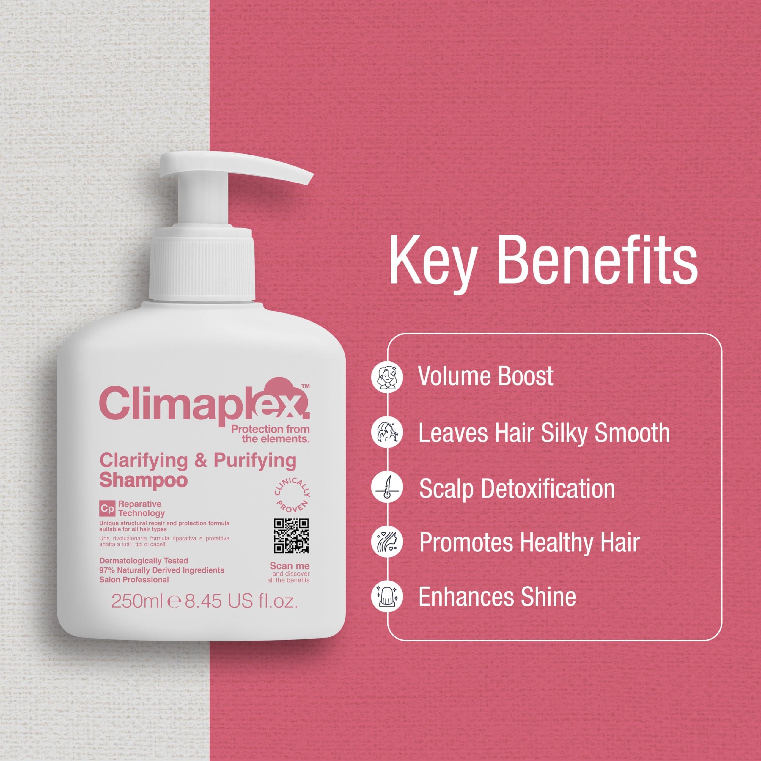 Climaplex Climaplex Clarifying and Purifying Shampoo - Refreshing and Soothing Properties - Perfect for Deeply Cleansing and Detoxifying Your Scalp - Adds Shine and Volume - Provides Healthy Growth - 8.45 oz