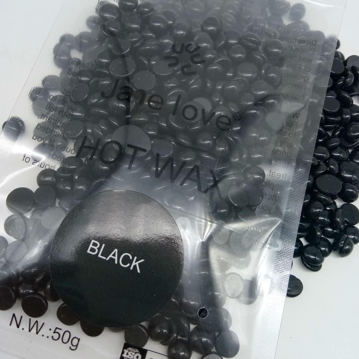 TOVINANNA TOVINANNA Painless Hot Film Hard Beans for Hair Removal 50g Black Beans for Coarse Hair Ideal for Face Eyebrow Bikini and Full Body Waxing at Home