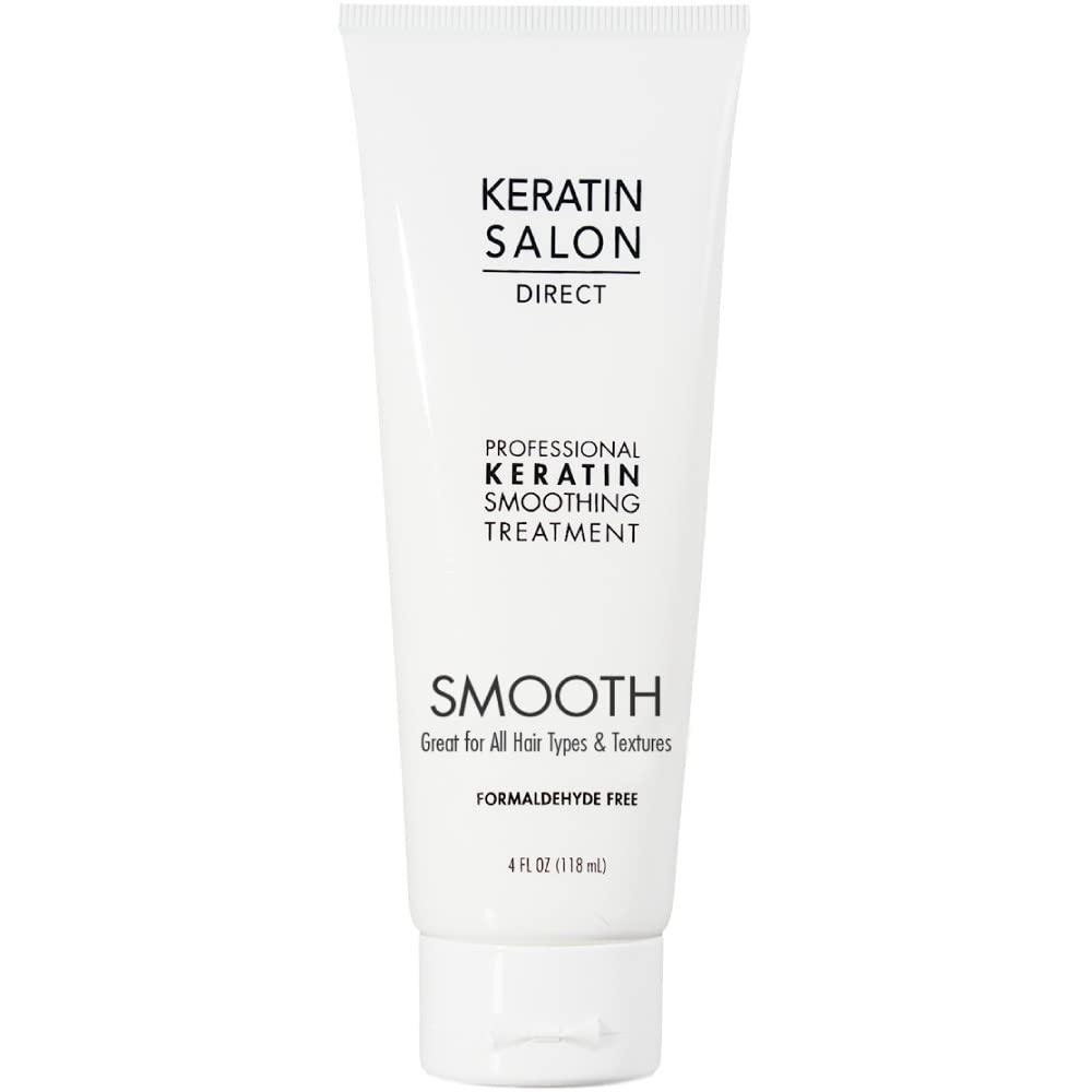 Keratin Salon Direct Keratin Salon Direct Keratin Hair Treatment, 4 oz | Frizz Control, Formaldehyde Free, Salon Quality, Smoothing Treatment, Long Lasting, Cream for All, Frizzy, Curly, Dry, Damaged Hair