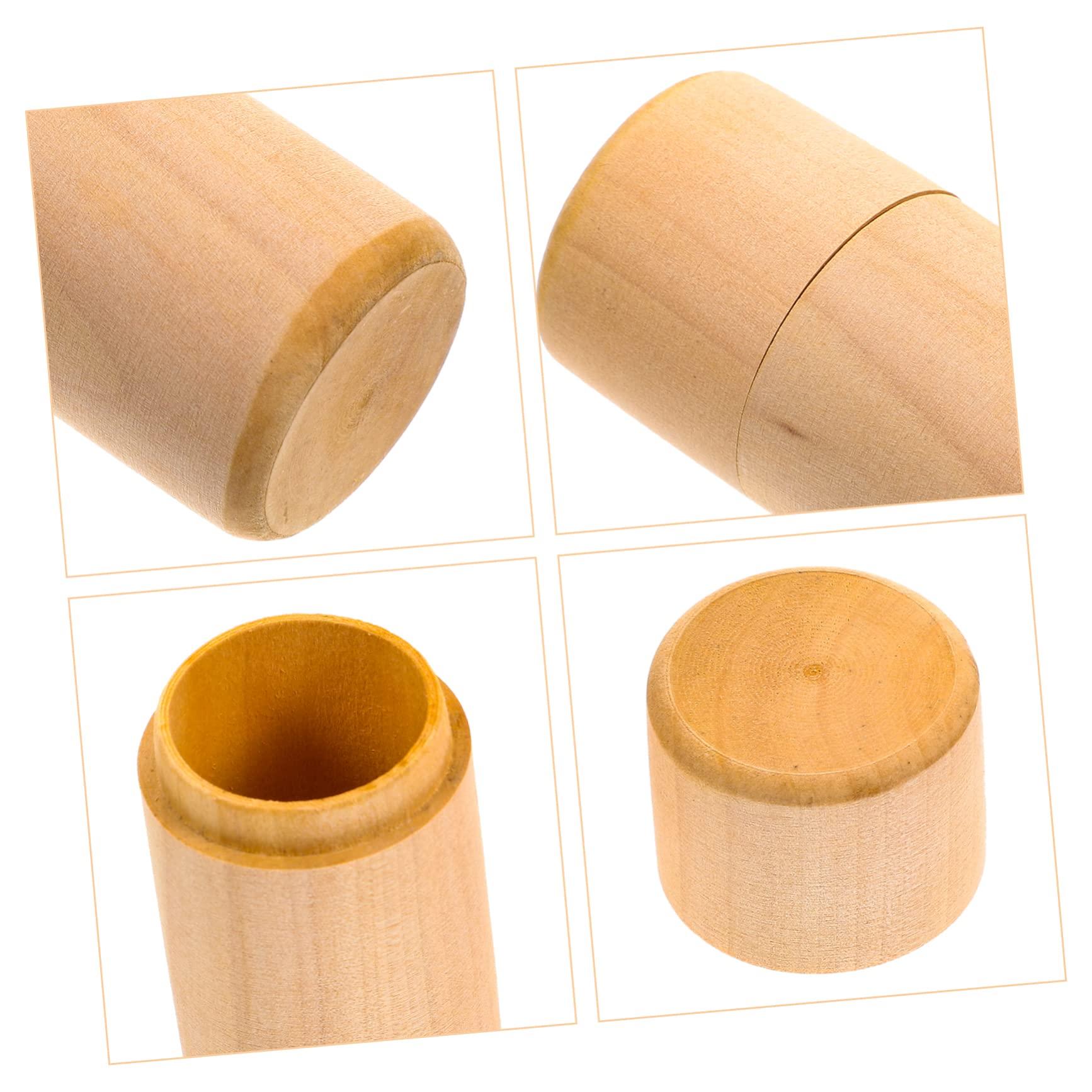 Cabilock Cabilock 2pcs Box Essential Oil Storage Box Essential Oil Box Holder Wooden Cylinder Box for Aromatherapy Oils