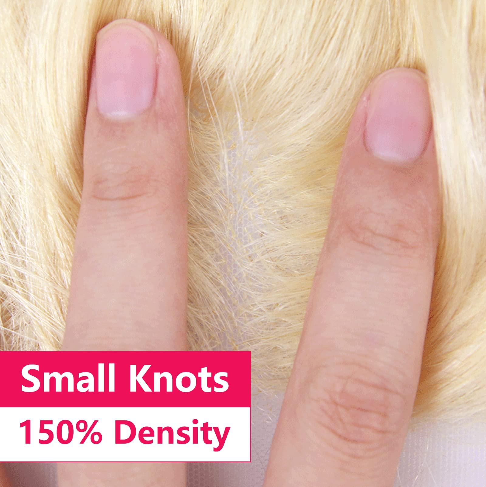 BERRYS FASHION BERRYS FASHION 613 Frontal 13x4 13x6 Human Hair 12A, Blonde Transparent Lace Frontal Only for Black Women, Body Wave Straight, 100% Brazilian Virgin Human Hair, Pre Plucked Hairline, 16 inch