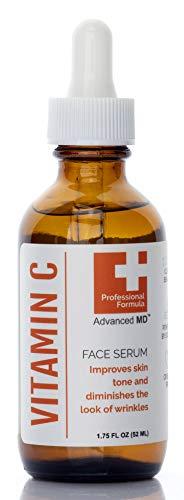 Advanced MD Advanced MD Vitamin C Brightening Face Serum Skin Care - Professional Formula To Diminish The Look of Age Spots & Lift Skin Tone - Concentrated Vitamin C, Ferulic Acid, Antioxidants