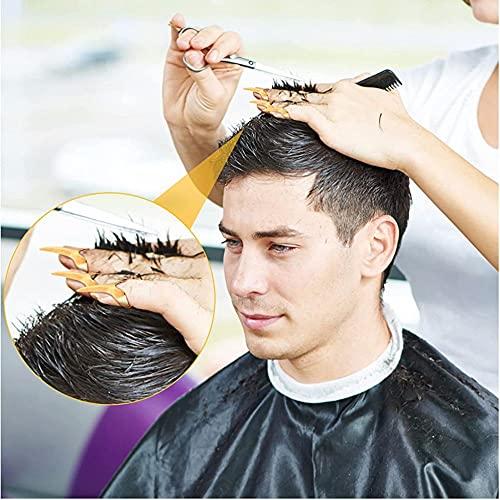 FGHUK 5PCS Finger Claws Cosplay Claws Rings,Punk Rock Nail Finger Armor Gothic Talon Nail Fingertip Claw,Hair Parting Selecting Sectioning Tool(Silver)