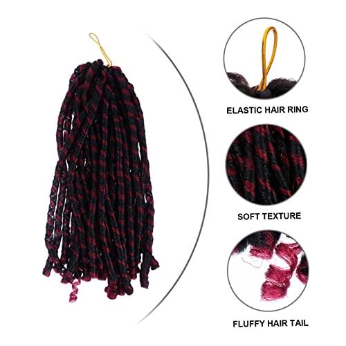 BESTOYARD BESTOYARD 3 Pcs Wig Dirty Braid African Curly Wigs bray wyatt Curly Full braiding hair black havana fake dreads wig womens wigs dread wig clothing crochet Domestic Silk (Polyester Fiber) man