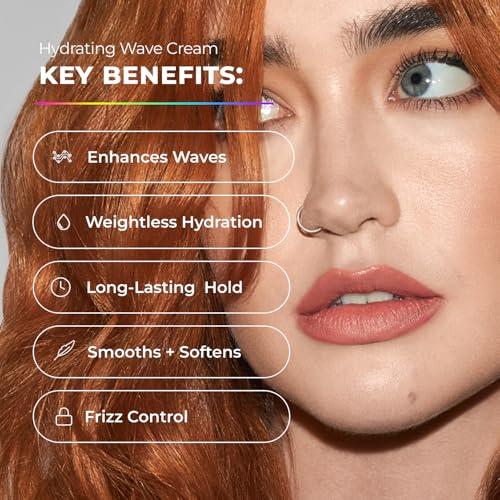 XMONDO XMONDO Hair Wavetech Hydrating Wave Cream, Vegan Formula Wavy Hair Curl Cream with Coconut and Argan Oil for Definition, Breakage Protection, and Hair Hydration, 5 Fl. Oz