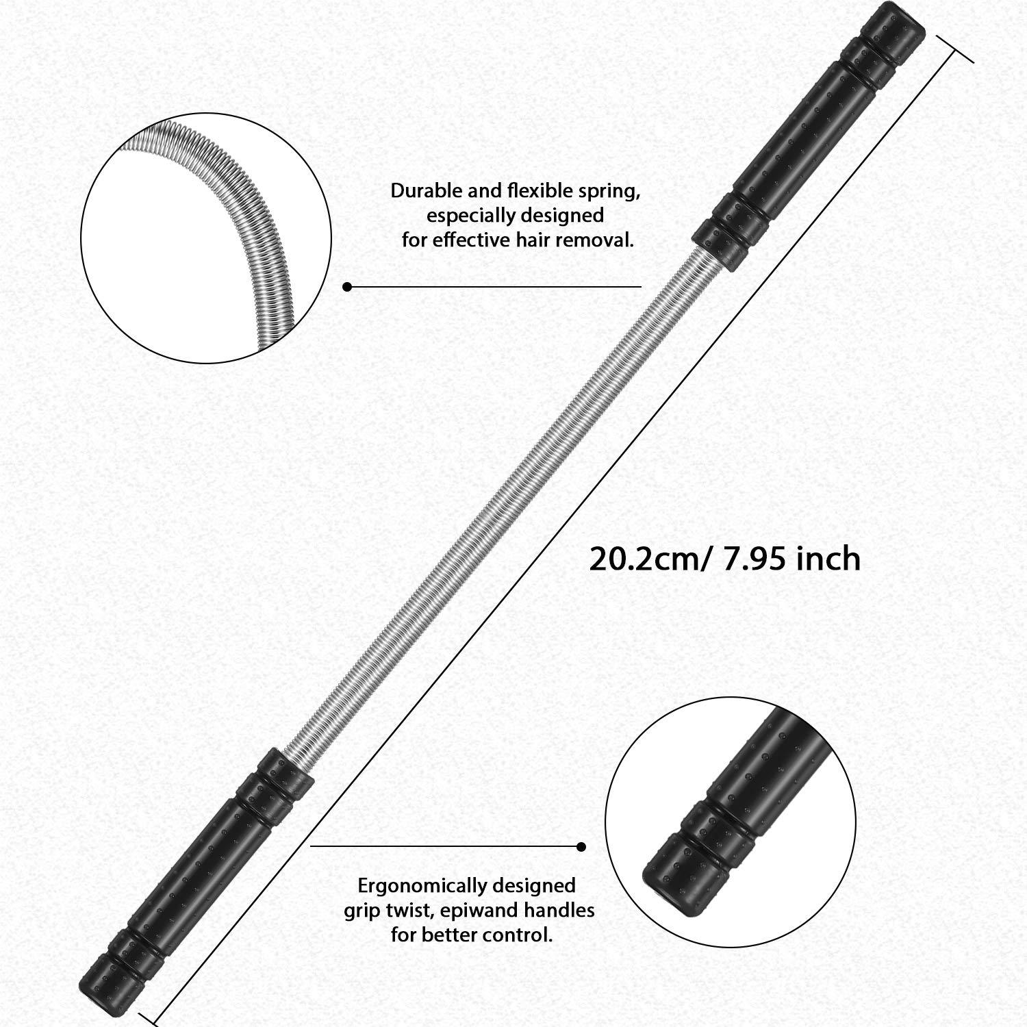 Mudder Mudder 12 Pcs Facial Hair Removal Spring Set Women Eyebrow Face Epilator Coil Portable Hair Remover Spring Threading Tool Bulk for Women Chin Cheek Mustache Upper Lip Neck (Rose Red, Black)