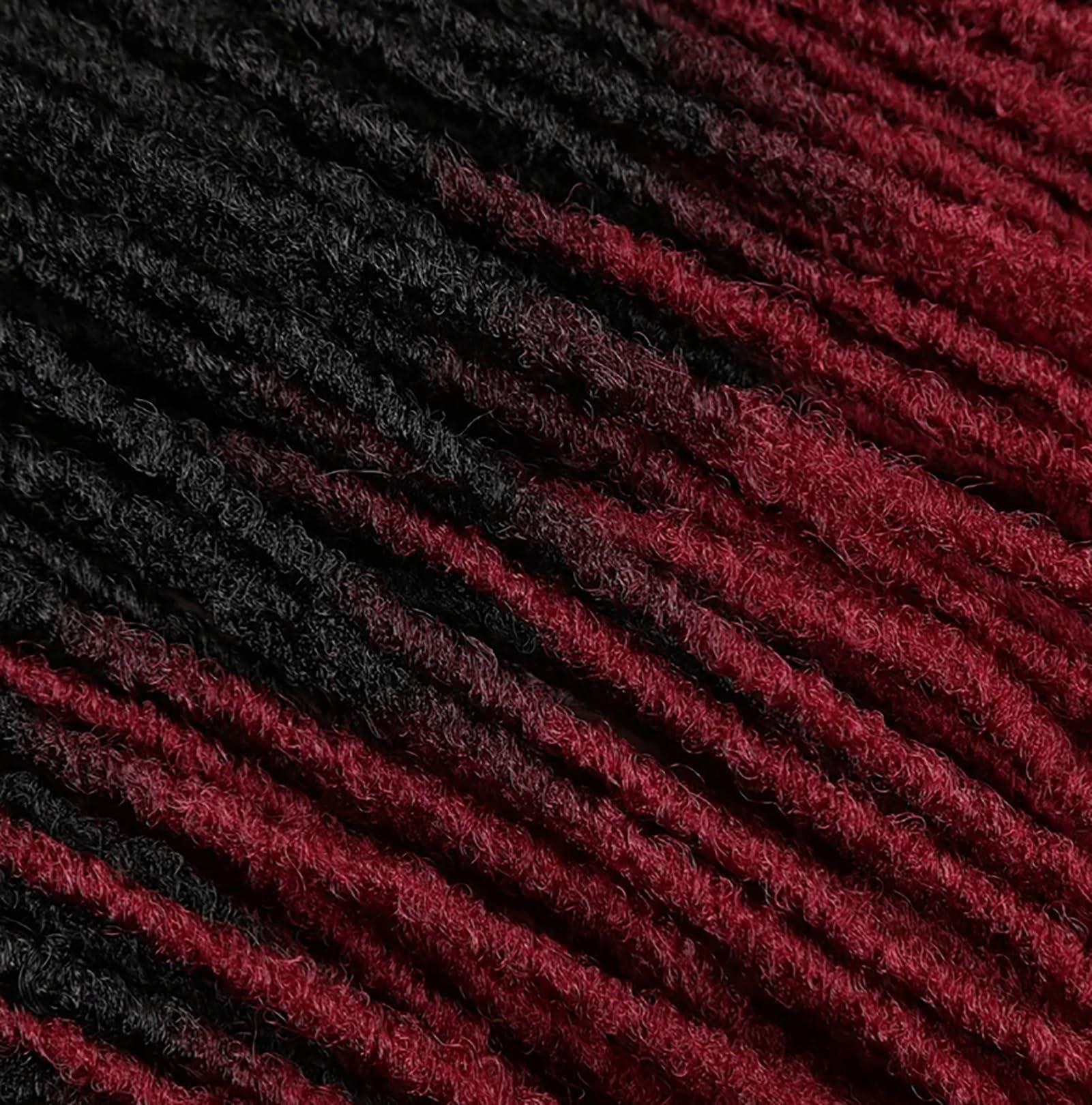 Aosome 18\" 1/4Packs Fuax Locs Crochet Hair Thin Soft Faux Locs Micro Dreads Sister Locks Crochet Braids Hair Extensions (TBUG#, 4Packs(108pcs))