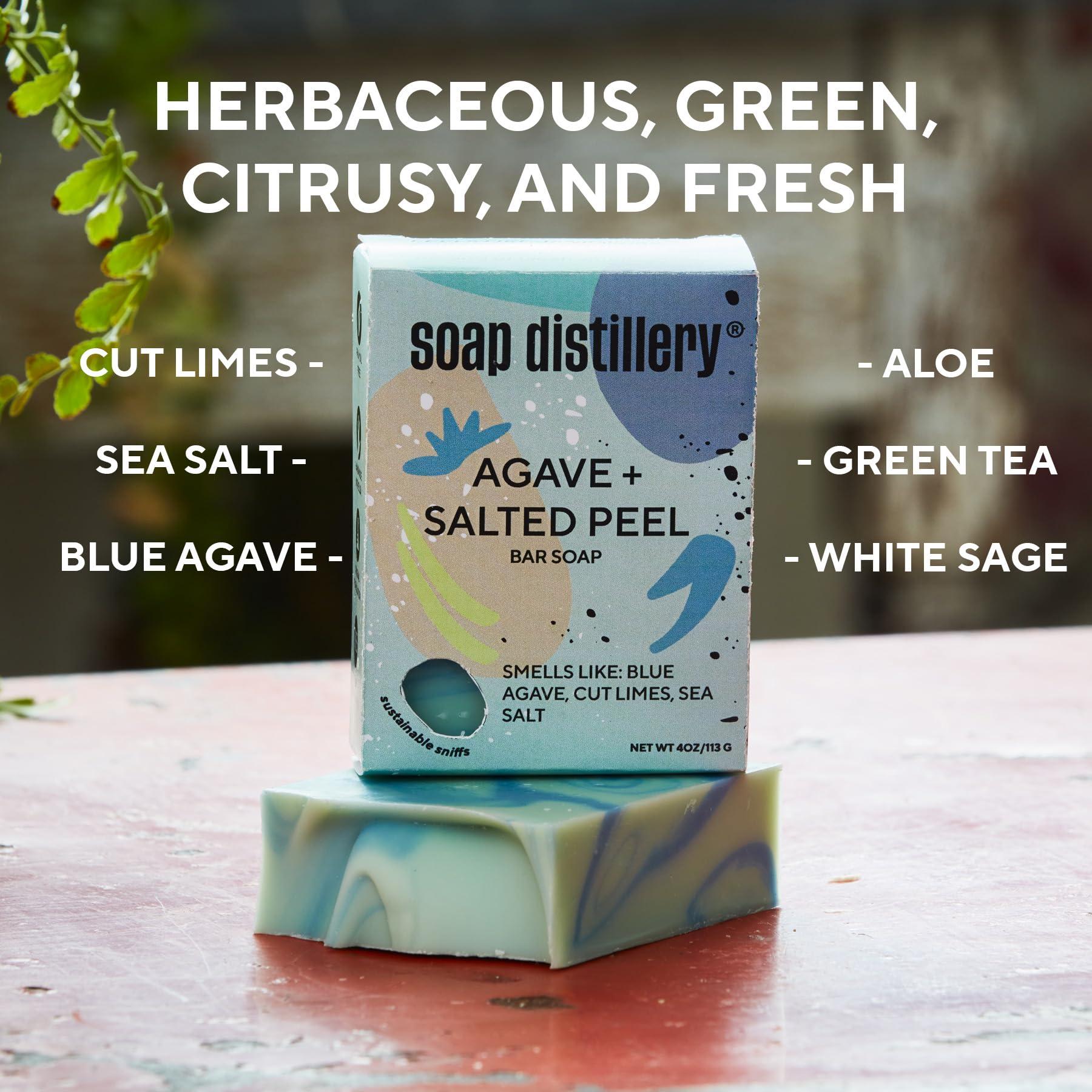 Soap Distillery Soap Distillery Five Soap Bar Fresh Fragrance Variety Pack - Lavender, Agave, Limoncello (Lemon and Bergamot), Lemongrass Lime, Matcha Latte - Clean Fragrance
