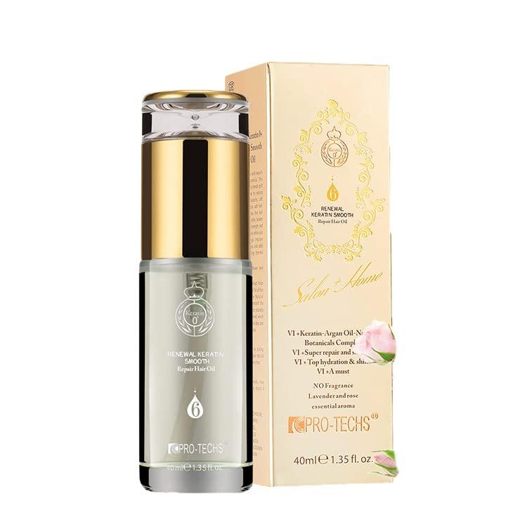 PRO-TECHS Pro-Techs Renewal Keratin-Argan Oil- Botanical Complex +Vitamin A Super Repair Hair Oil for Dry, Damaged Hair- Leave-in Formula- Lightweight- Breakage Reducer