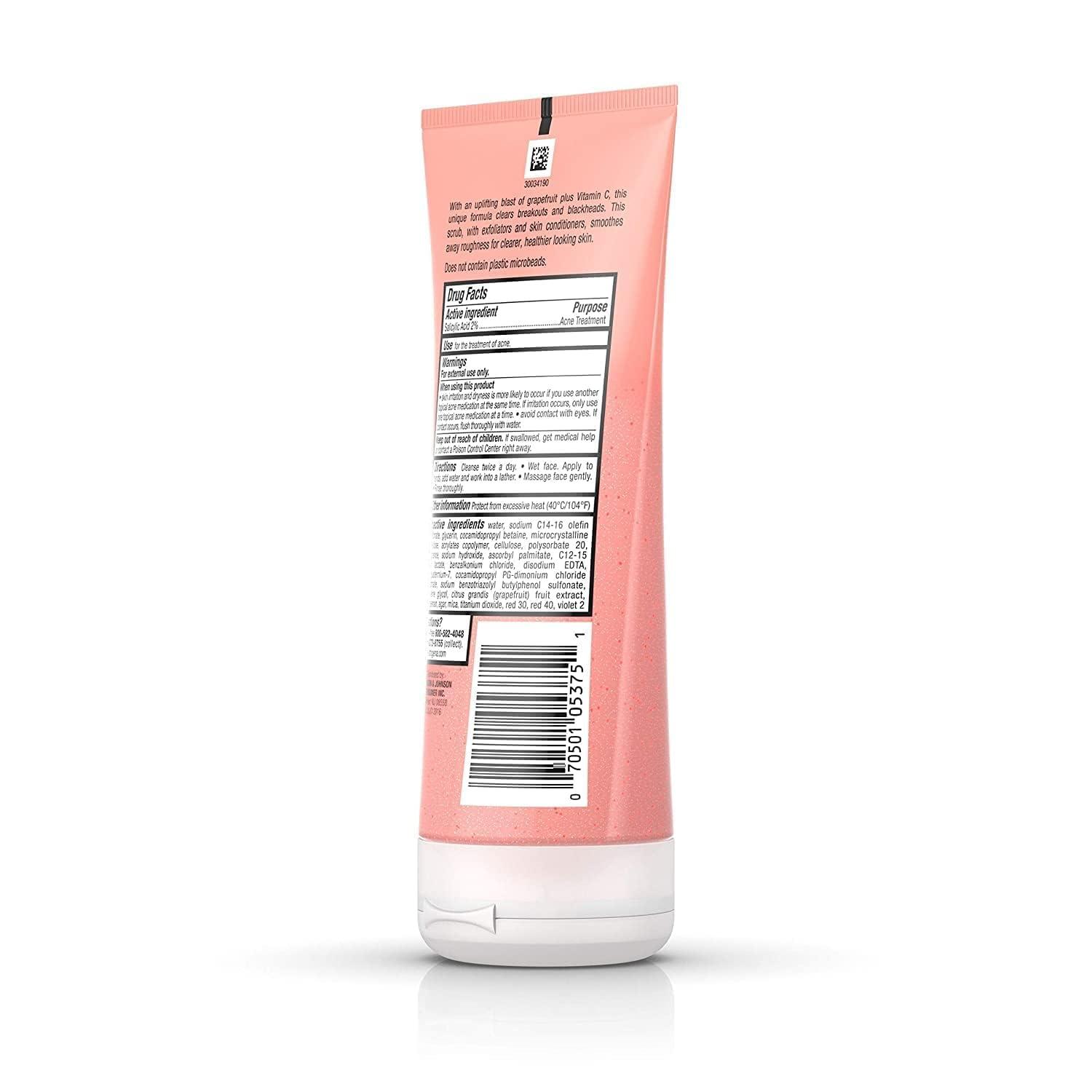 Neutrogena Neutrogena Oil-Free Acne Wash Pink Grapefruit Foaming Scrub 6.70 oz (Pack of 3)