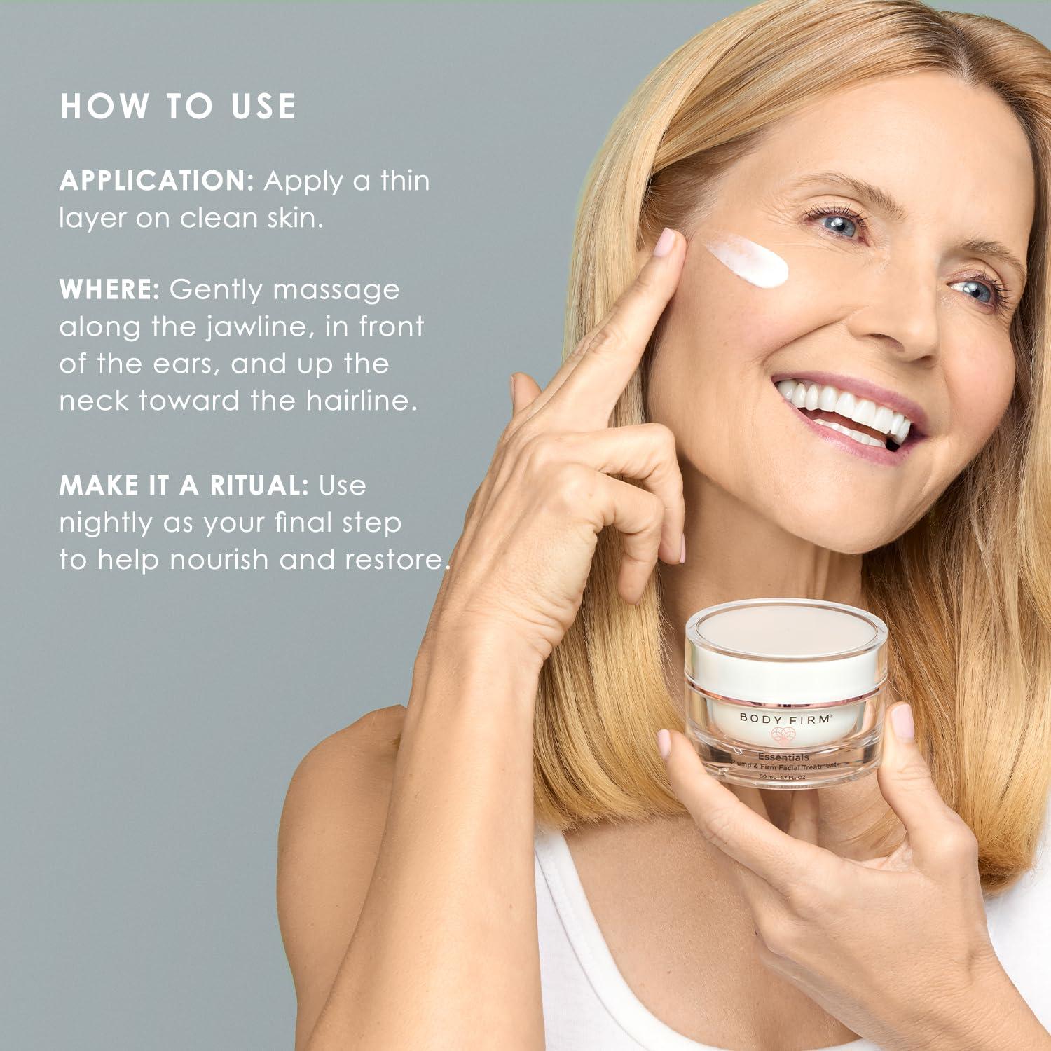 Crepe Erase Crepe Erase Plump & Firm Facial Treatment, Anti-Aging Skin Care, Hydrating Face Moisturizer, Night Cream for Face and Neck, Moisturizing and Firming, Supports Wrinkle & Crepe Skin, 1.7 fl oz