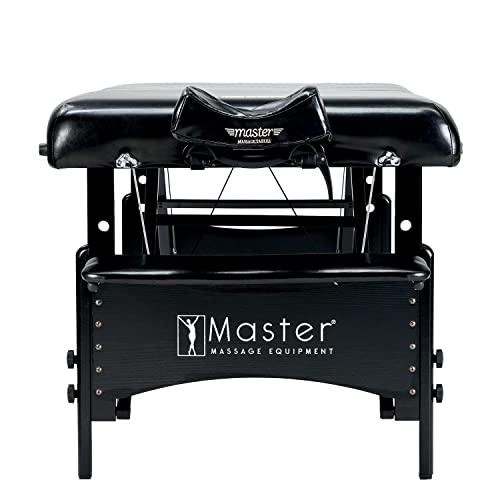 Master Massage Master Massage 30" Galaxy Professional Portable Massage Table Package with Accessories in Black - Memory Foam Cushioning - Tattoo Table- Spa Salon Beauty Facial Bed