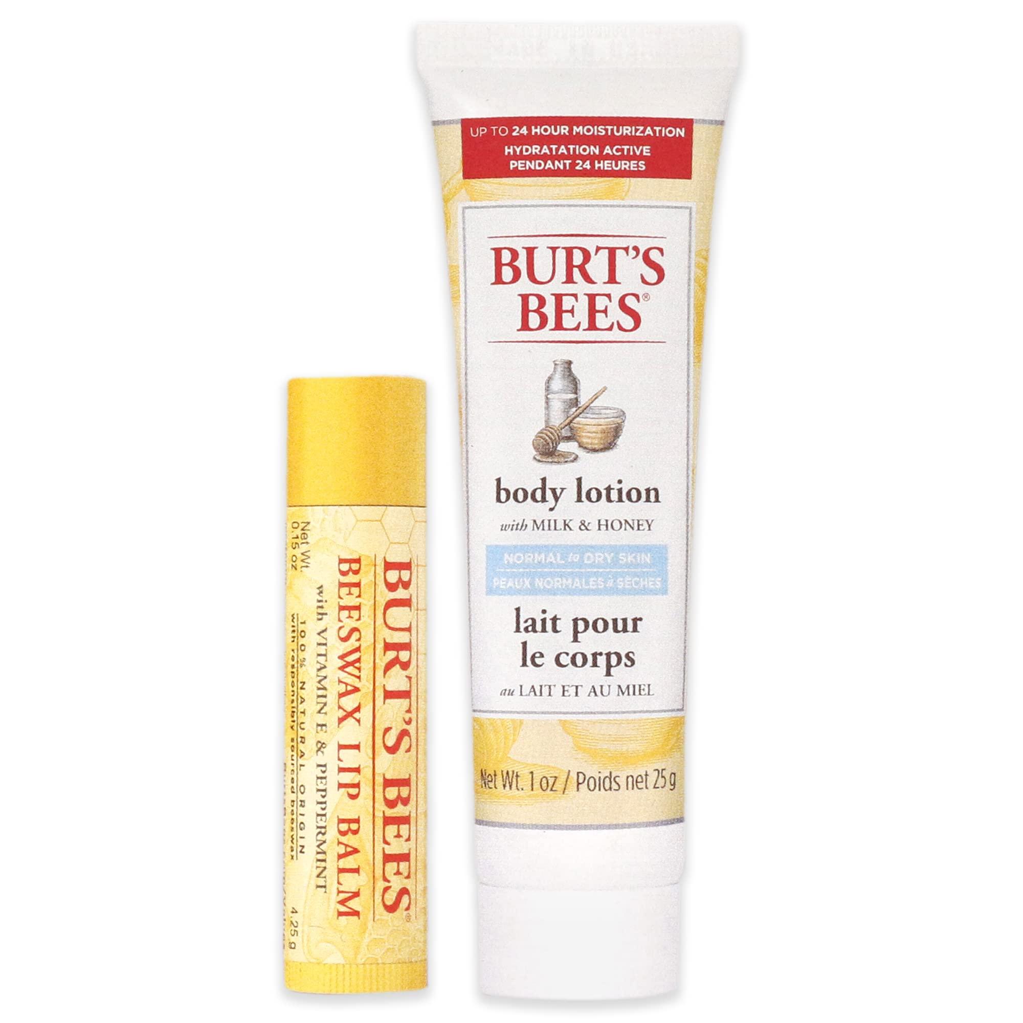 Burt's Bees Burts Bees Hive Favorites Kit - Beeswax Unisex 2021-0.15oz Beeswax Lip Balm, 1.0oz Body Lotion with Milk and Honey, 2 Piece set
