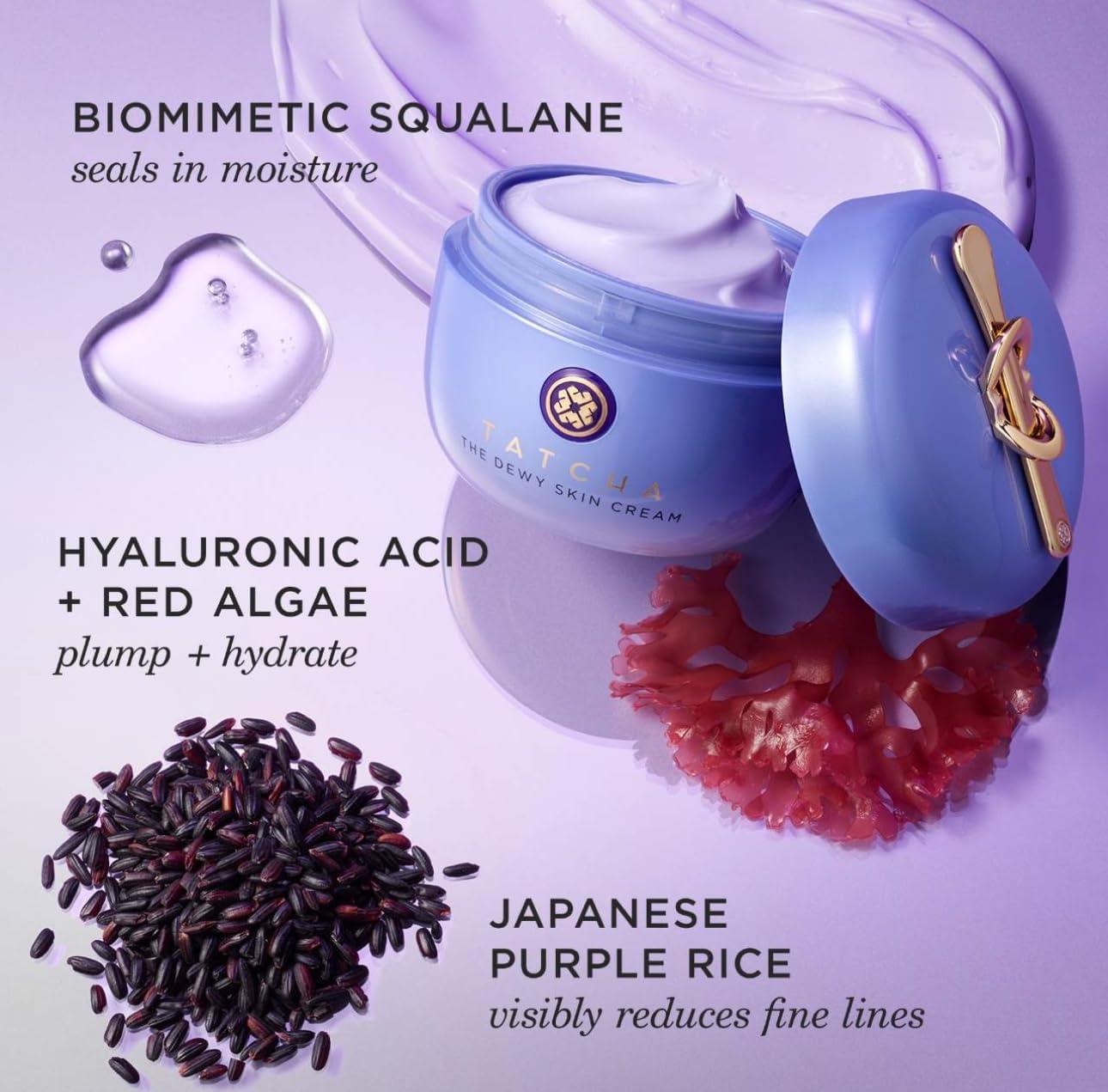 TATCHA TATCHA The Dewy Skin Cream | Rich Face Cream to Hydrate, Plump and Protect Dry and Combo Skin | 10 ml / 0.34 oz