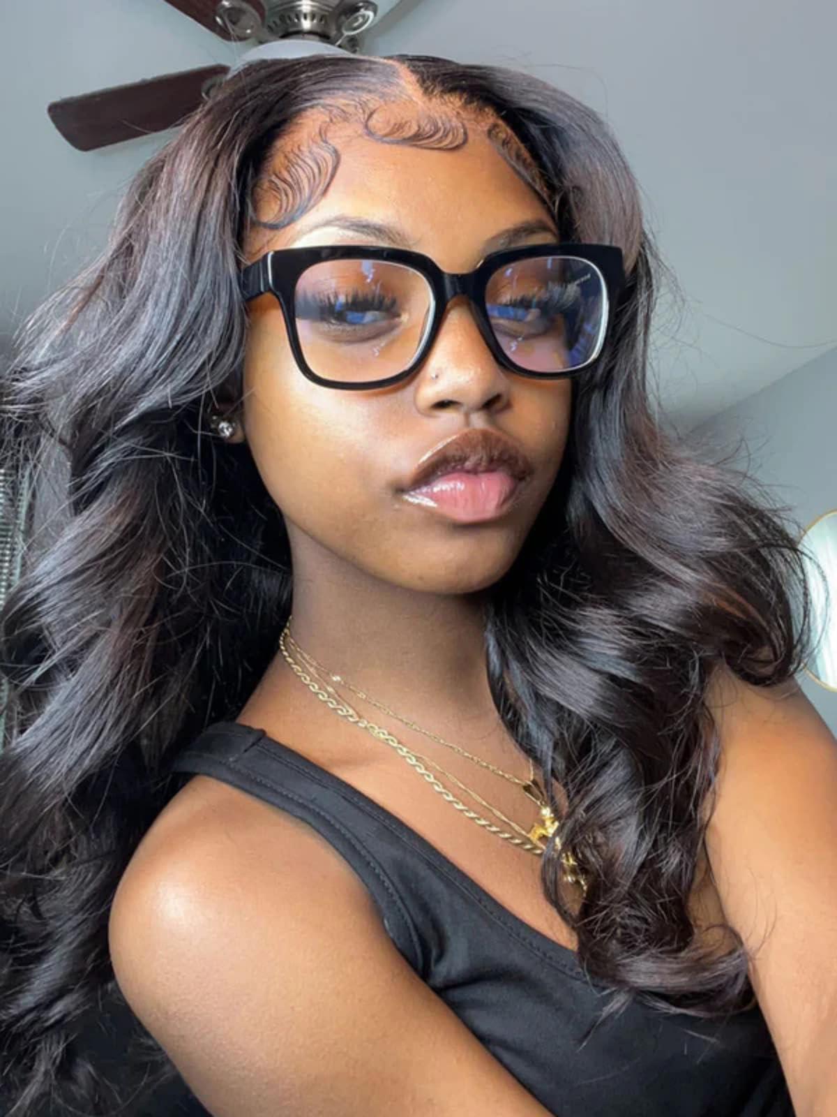 ISEE ISEE 13x4 HD Lace Front Wigs Human Hair Transparent Lace Wigs for Women Glueless Brazilian Virgin Hair Lace Frontal Wig 200% Density Pre Plucked with Baby Hair 26 Inch