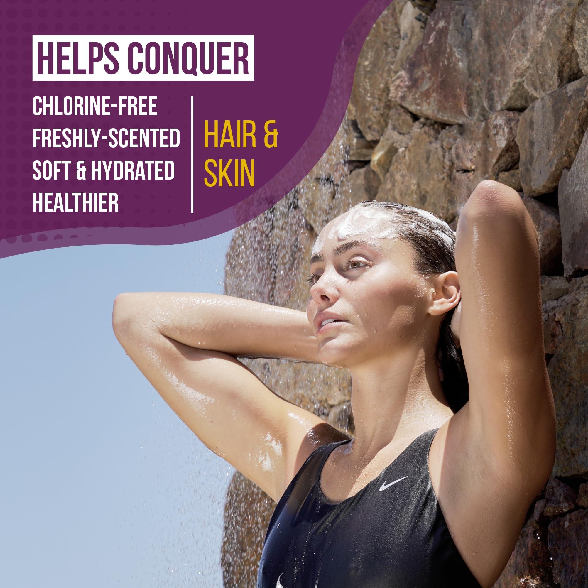 TRIHARD Complete Chlorine Removal Bundle By TRIHARD | Shampoo, Conditioner, Body Wash | Ultimate Pre & Post Swim Care