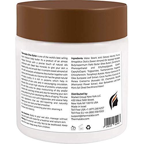 Thermalabs Shea Butter Organic Coconut Oil Cream for Face, Body & Hand. Stretch Marks & wrinkle Removal, Psoriasis & Eczema Treatment Lotion: Sheabutter Moisturizer Boost with Natural Ingredients. 500ml 17oz