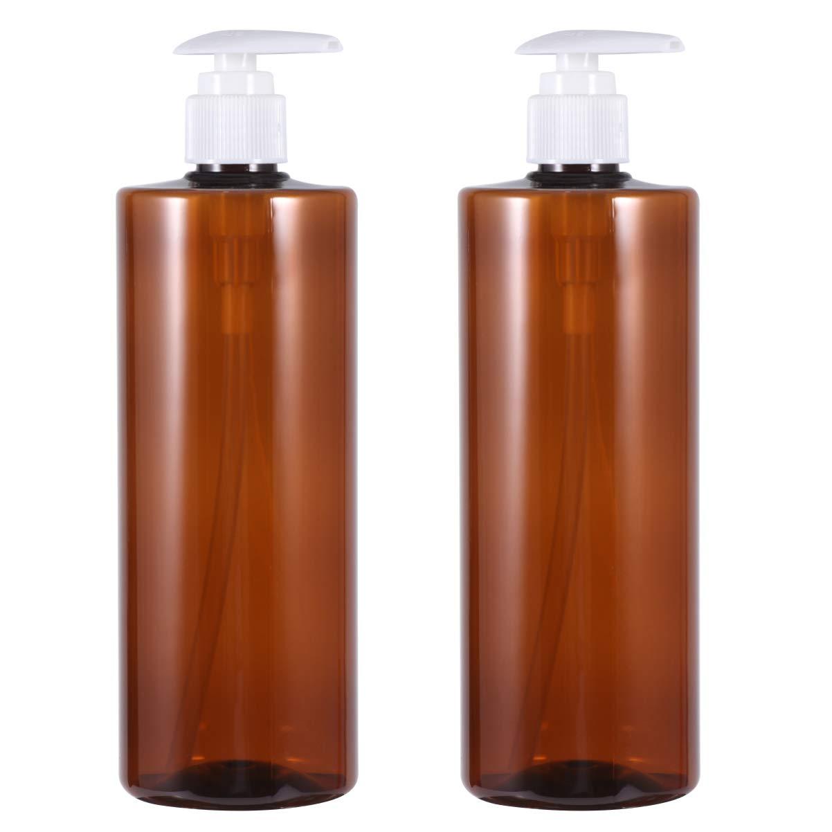 Beaupretty Beaupretty Brown Bottles 2pcs Shampoo Dispenser Liquid Bottle Shampoo Bottle Heart-Shaped Shampoo Bottles