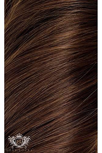 Foxy Locks Chocolate - Elegant 20" Seamless Clip In Human Hair Extensions 160g
