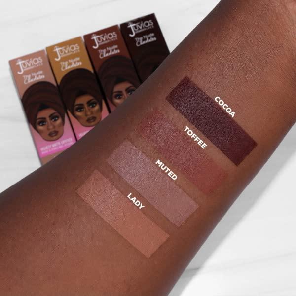Juvia's Place Juvia\'s Place The Nude Velvety Matte Lipstick Toffee - Nude Matte Lipstick, Long-lasting Matte Lipstick, Rich-Color Lip Makeup, Creamy Lipstick with Matte Finish, Beauty & Lip Products