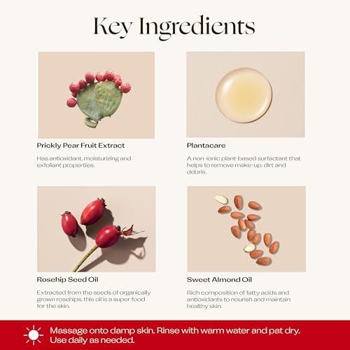 Trilogy Trilogy Rosehip Cream Cleanser, Hydrating Facial Cleanser with Prickly Pear Complex, 6.76 fl oz