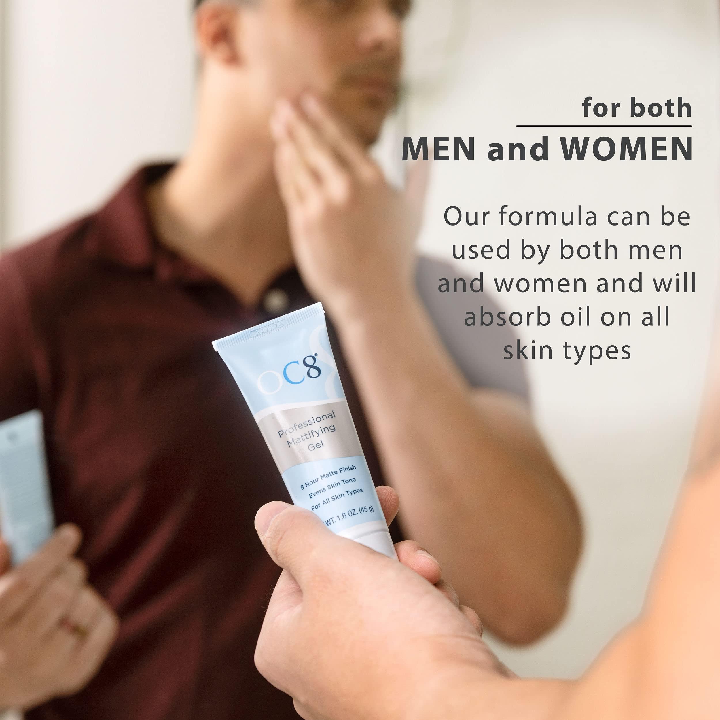 OC 8 OC Eight Professional Anti Shine Mattifying Gel: Oil Control Mattifier Formula for Face - Matte Finishing Gel Controls Oily Skin and Reduces Shine and Redness for Eight Hours - 1.6 Ounces