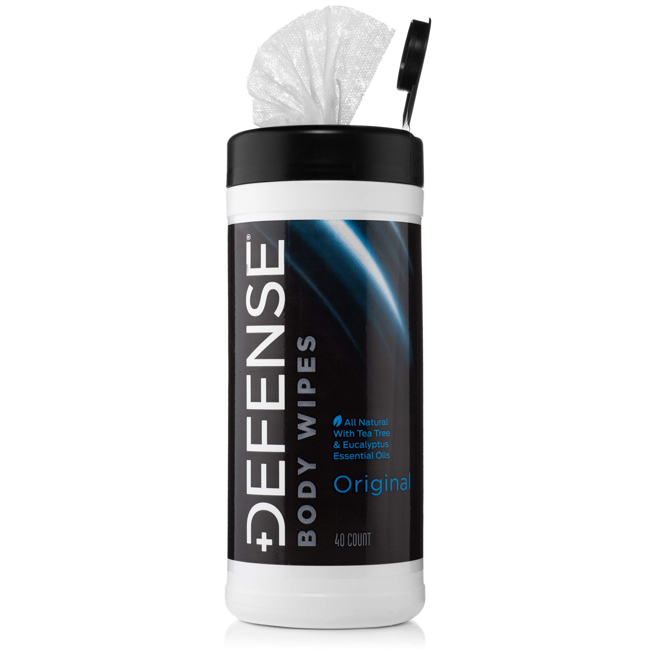 Defense Soap Defense Soap Original Body Wash Shower Gel 8 Oz (Pack of 2), Defense Original Body Wipes 40 Count, & Defense Antifungal Medicated Bar Soap