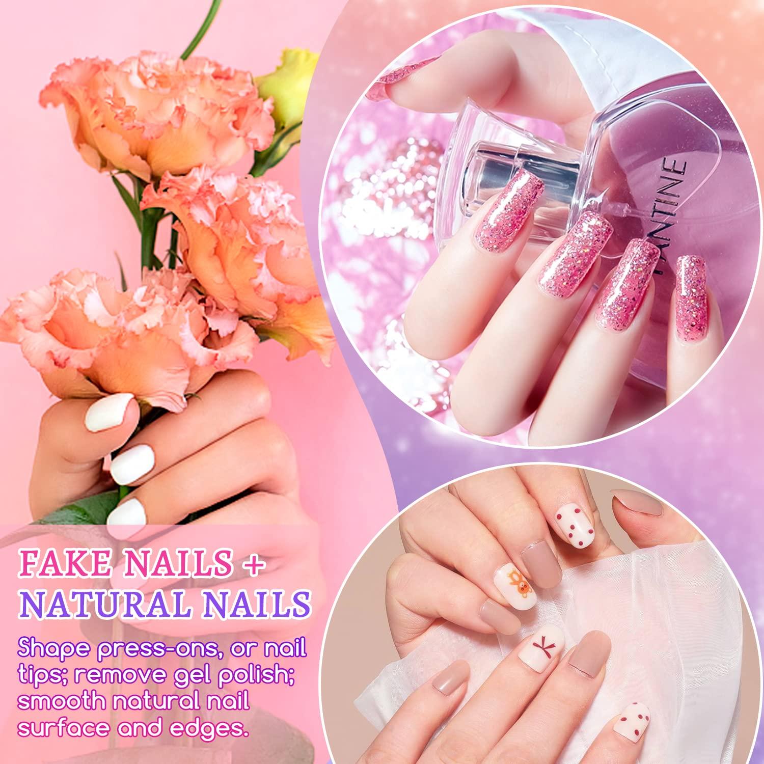 BLESWIN 50Pcs Mini Nail Buffers - 100/180 Grit Nail Buffers Bulk for Natural Nails and Gel Polish, Nails Buffering, Portable Double-Sided Nail Buff Set for Buffing and Smoothing Nails (Pink)