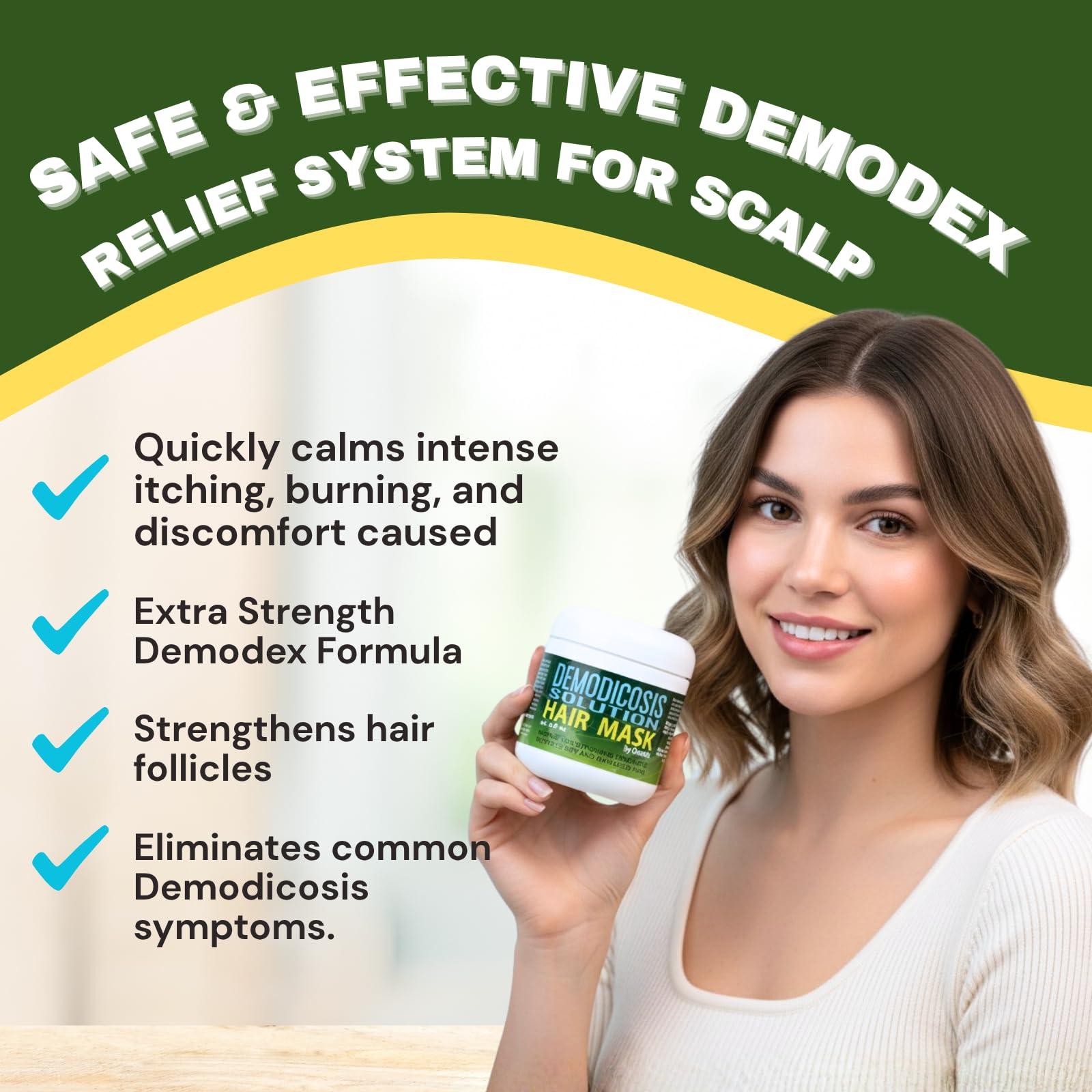 OVANTE OVANTE Demodex Mite Eliminating Repair Mask for Itchy, Prone Scalps - Hair Loss Associated with Demodicosis - 6.0 oz