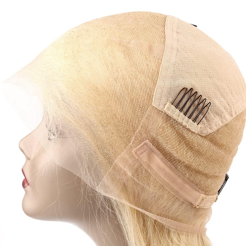 ELIHAIR ELIHAIR #613 Blonde Full Lace Wig for Women Pre Plucked Soft Breathable Wigs Body Wave Glueless Lace Wig Virgin Human Hair 130% Density 16\"