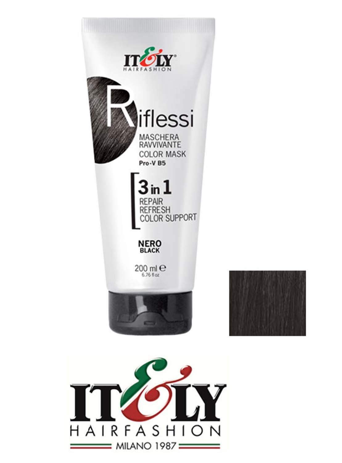 IT&LY Hair Fashion IT&LY ITLY RIFLESSI COLOR RENEWAL MASK MASQUE - 6.76oz NERO BLACK