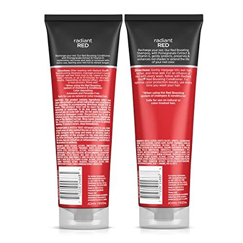 John Frieda John Frieda Radiant Red Shampoo & Conditioner Bundle, Enhancing Shampoo & Conditioner, Helps Enhance Shades, with Pomegranate and Vitamin E