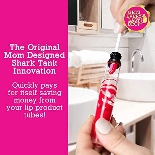 Spatty Spatty Lip Gloss Tiny Beauty Spatula (6 Inch Pink) Shark Tank Mom Made Scrape Last Drop of Lipstick, Mini Spatula Makeup, Long Makeup Spatula, Scoop for Makeup, Makeup Stocking Stuffer, Makeup Spatula